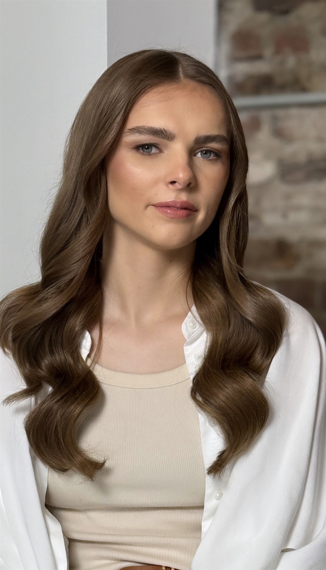 Soft glam bridal makeup close-up